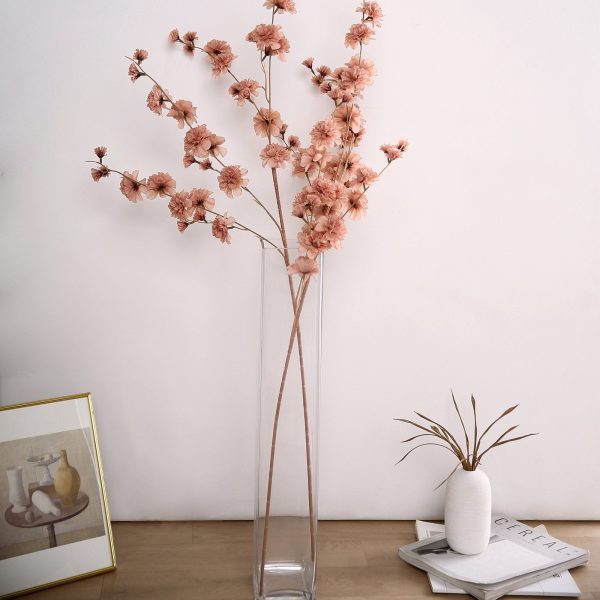 2 Branches | 42" Dusty Rose Artificial Carnation Flower Spray, Silk Flower Bouquet - Image 11