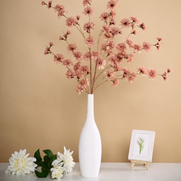 2 Branches | 42" Dusty Rose Artificial Carnation Flower Spray, Silk Flower Bouquet