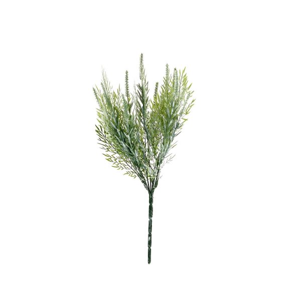 2 Pack | 15" Sagebrush Fern Leaf Stems, Artificial Greenery Decorative Fern Bushes, Faux Plants - Frosted Green - Image 3