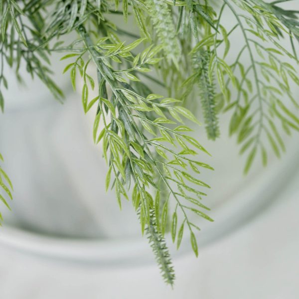 2 Pack | 15" Sagebrush Fern Leaf Stems, Artificial Greenery Decorative Fern Bushes, Faux Plants - Frosted Green - Image 12
