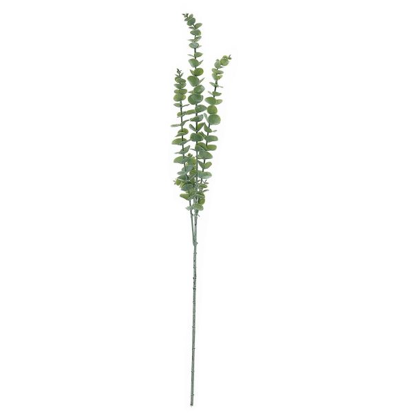 3 Bushes | 30" Artificial Eucalyptus Leaves Spray, Faux Greenery Stems - Frosted Green - Image 3