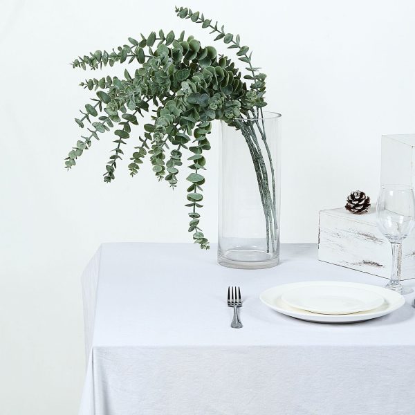 3 Bushes | 30" Artificial Eucalyptus Leaves Spray, Faux Greenery Stems - Frosted Green - Image 9