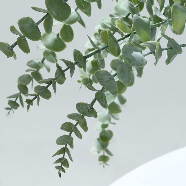 3 Bushes | 30" Artificial Eucalyptus Leaves Spray, Faux Greenery Stems - Frosted Green - Image 12