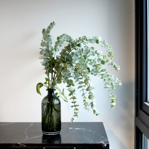 3 Bushes | 30" Artificial Eucalyptus Leaves Spray, Faux Greenery Stems - Frosted Green - Image 13