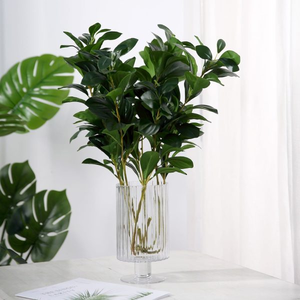 2 Pack | 26" Artificial Green Lemon Leaf Stem, Faux Greenery Spray - Image 7