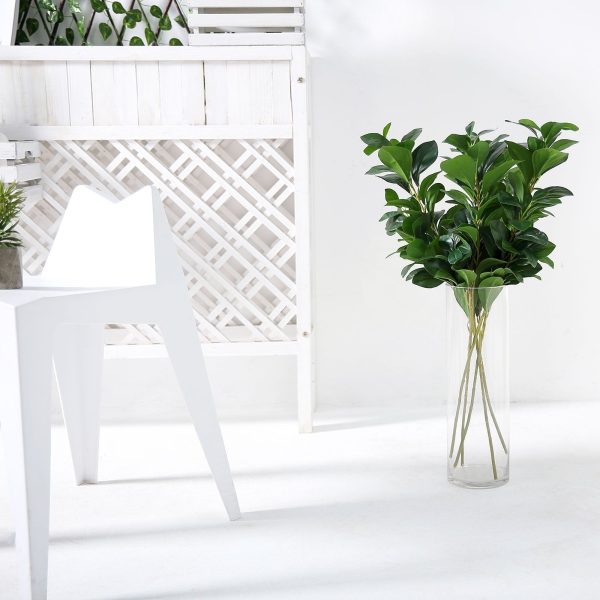 2 Pack | 26" Artificial Green Lemon Leaf Stem, Faux Greenery Spray - Image 8