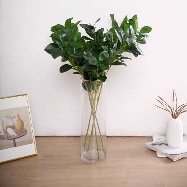 2 Pack | 26" Artificial Green Lemon Leaf Stem, Faux Greenery Spray