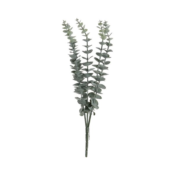 30 Stems | 17" Tall Faux Eucalyptus Bushes Artificial Greenery Spray, Fake Eucalyptus Branches – Frosted Green - Image 3