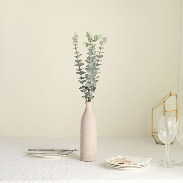 30 Stems | 17" Tall Faux Eucalyptus Bushes Artificial Greenery Spray, Fake Eucalyptus Branches – Frosted Green - Image 2