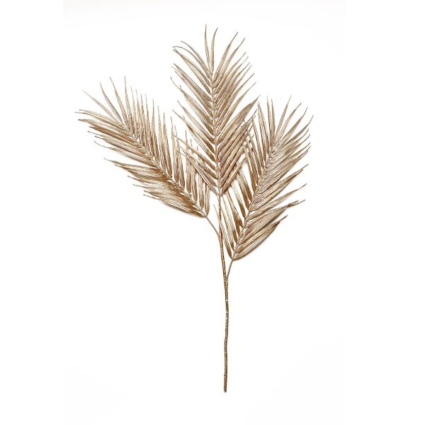 Pack of 2 | 32" Metallic Gold Artificial Palm Leaf Spray, Vase Filler Wedding Floral Decoration - Image 3