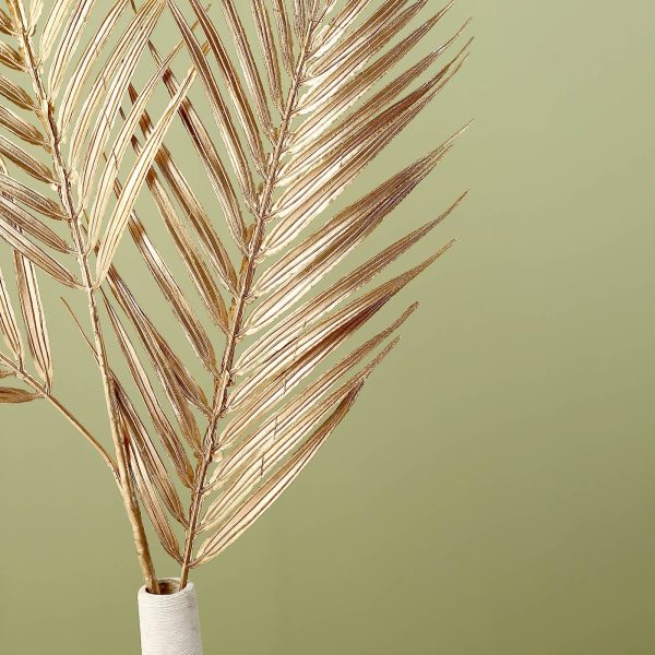 Pack of 2 | 32" Metallic Gold Artificial Palm Leaf Spray, Vase Filler Wedding Floral Decoration - Image 14