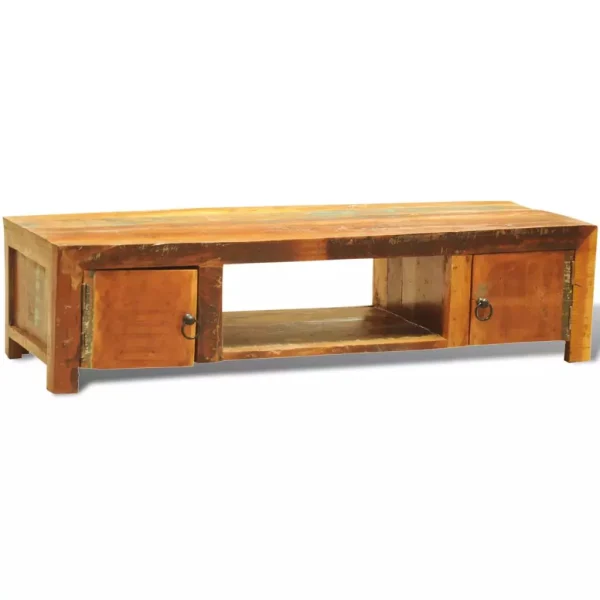 Reclaimed Wood TV Cabinet with 2 Doors Vintage -style - Image 7