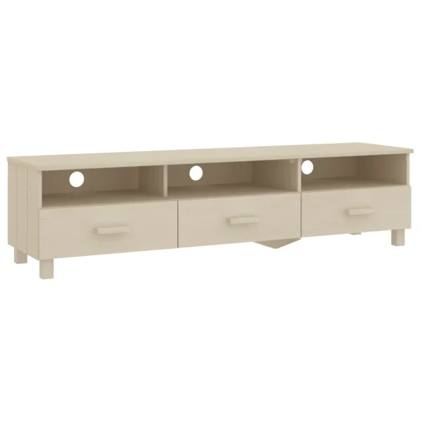 Irfora TV Stand HAMAR Honey Brown 62.2"x15.7"x15.7"Solid Wood Pine - Image 2
