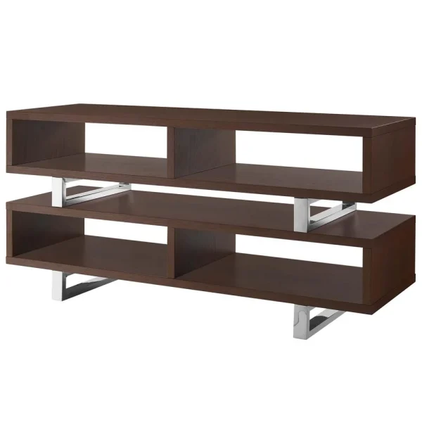 Modway Amble 47"2 Tier Wooden TV Stand in Walnut