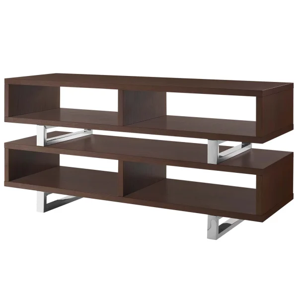 Modway Amble 47"2 Tier Wooden TV Stand in Walnut - Image 2