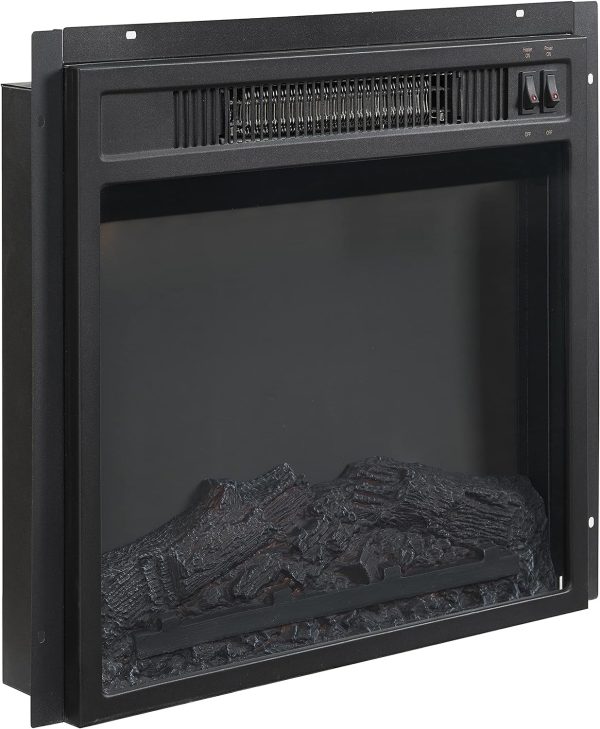 KF1006BK Camden -Inch Corner TV Stand With Electric Fireplace, Black - Image 10