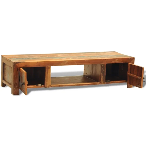 Reclaimed Wood TV Cabinet with 2 Doors Vintage -style - Image 6