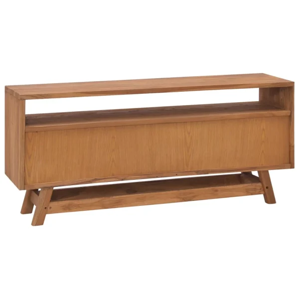 Suzicca TV Cabinet 43.3"x11.8"x19.7"Solid Teak Wood - Image 4