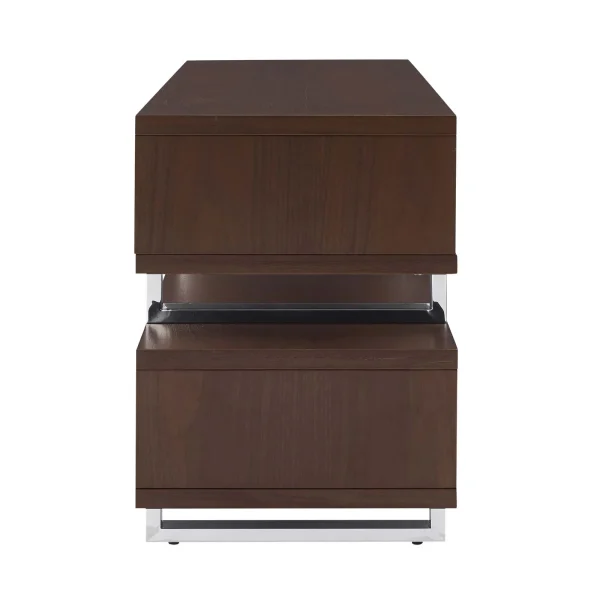 Modway Amble 47"2 Tier Wooden TV Stand in Walnut - Image 3