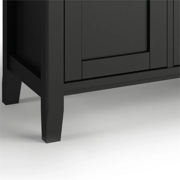 Home Square 2-Piece Set with 72"TV Media Stand and 32"Low Cabinet in Black - Image 8