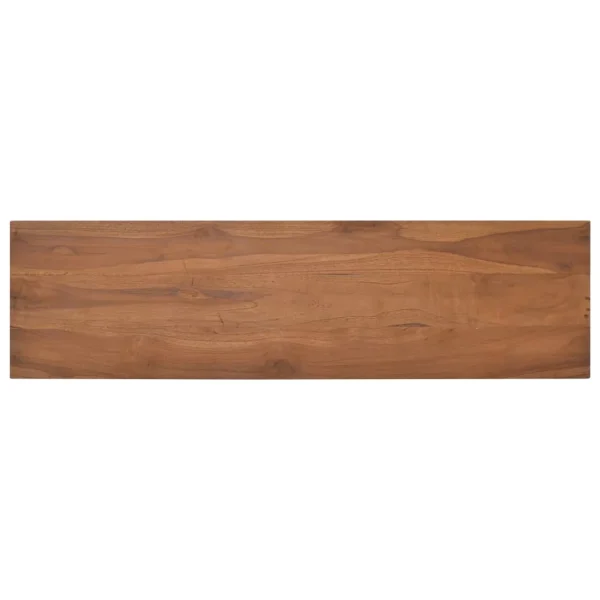 Suzicca TV Cabinet 43.3"x11.8"x19.7"Solid Teak Wood - Image 5