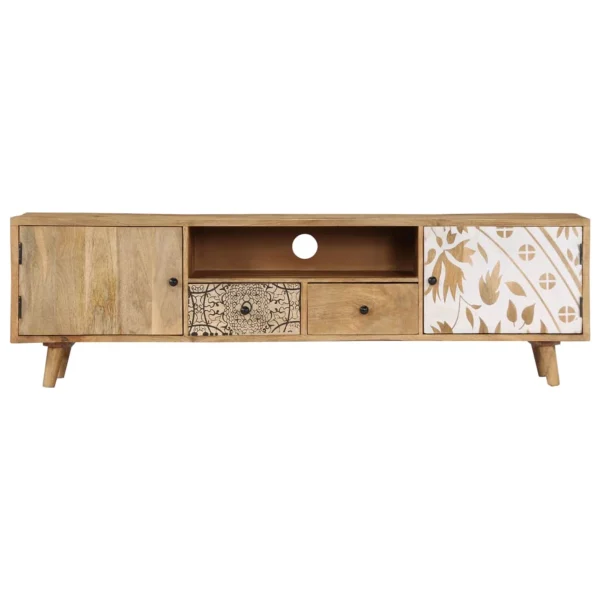 Irfora TV Stand 55.1"x11.8"x15.7"Solid Wood Mango - Image 2