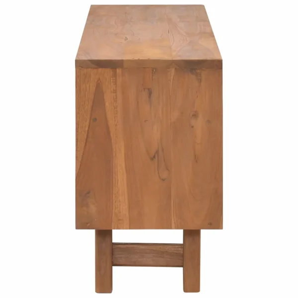 Suzicca TV Cabinet 43.3"x11.8"x19.7"Solid Teak Wood - Image 3