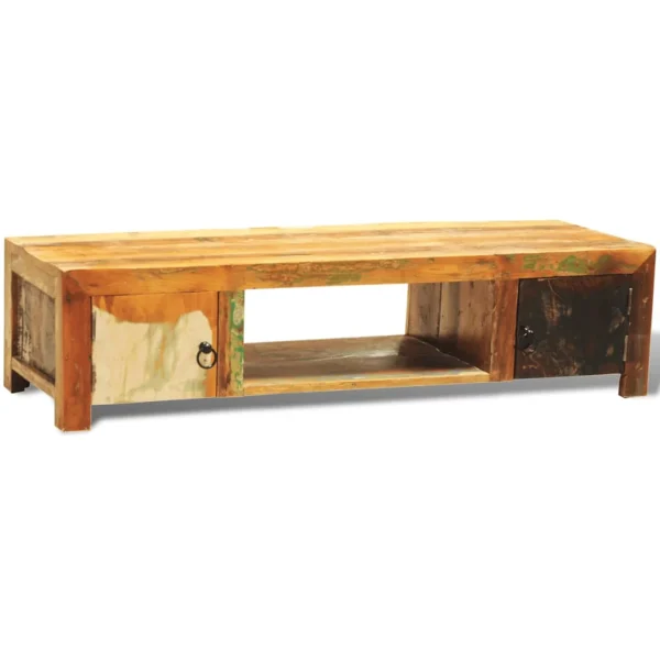 Reclaimed Wood TV Cabinet with 2 Doors Vintage -style - Image 2