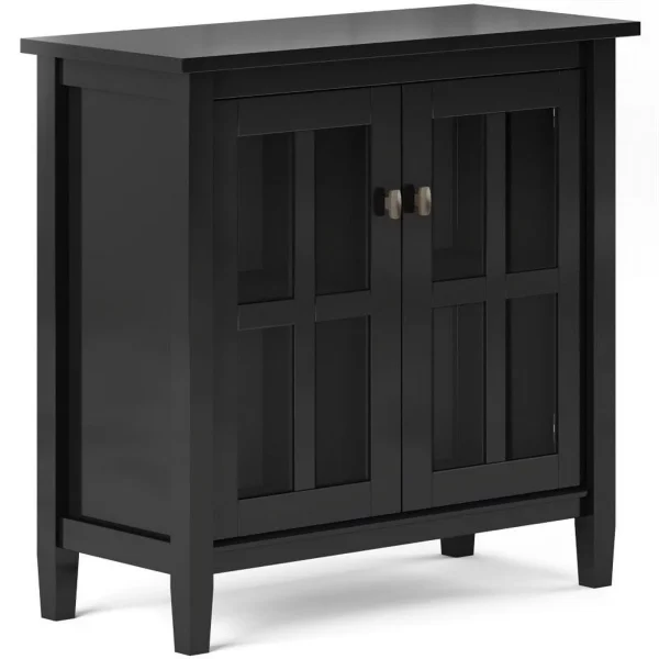 Home Square 2-Piece Set with 72"TV Media Stand and 32"Low Cabinet in Black - Image 3