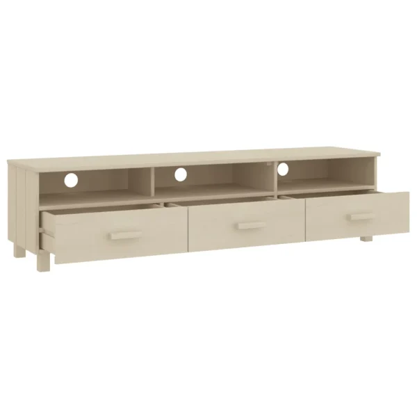 Irfora TV Stand HAMAR Honey Brown 62.2"x15.7"x15.7"Solid Wood Pine - Image 5