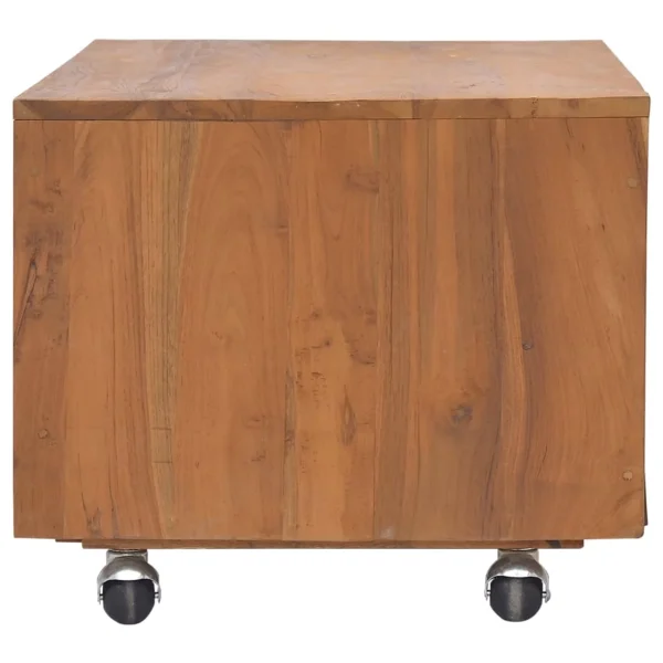 Suzicca TV Cabinet with Wheels 31.5"x19.7"x16.5"Solid Teak Wood - Image 5