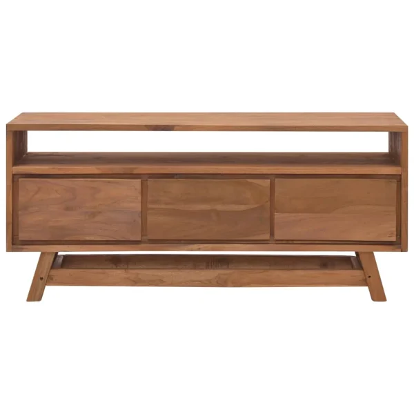 Suzicca TV Cabinet 43.3"x11.8"x19.7"Solid Teak Wood - Image 2