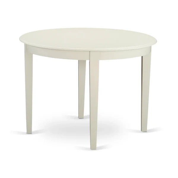 HomeStock Baroque Beauty 3 Pc Kitchen Table Set With A Dining Table And 2 Faux Leather Kitchen Chairs In Linen White - Image 2