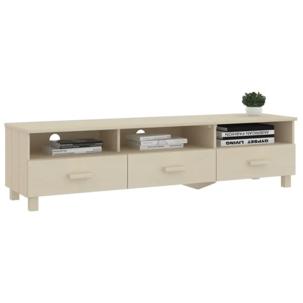 Irfora TV Stand HAMAR Honey Brown 62.2"x15.7"x15.7"Solid Wood Pine - Image 6