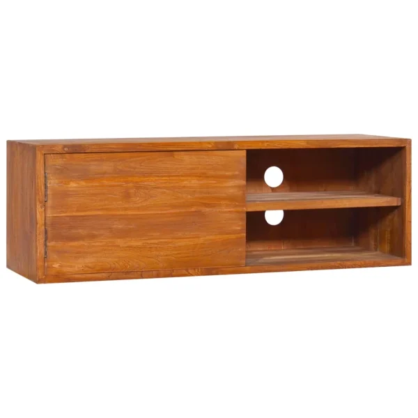 Irfora Wall-mounted TV Stand 70.9"x11.8"x11.8"Solid Wood Teak - Image 2