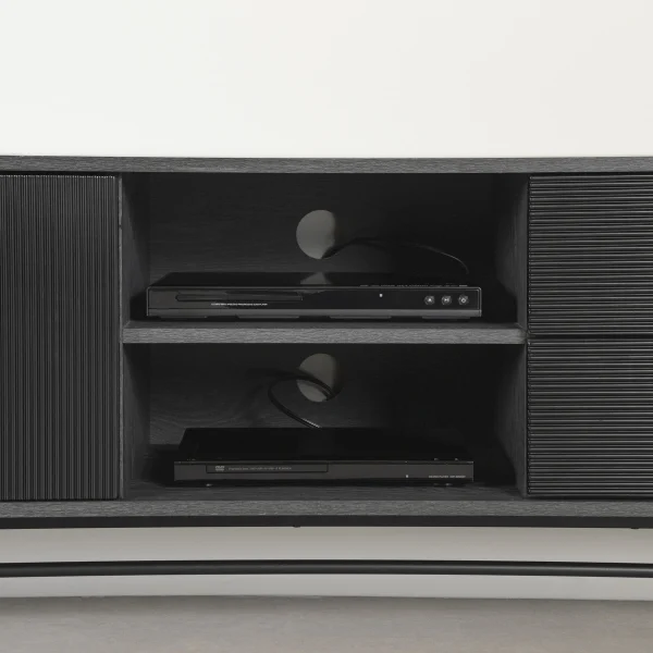 South Shore Arlo, Mid-century Glam TV Stand, 65"Black - Image 8
