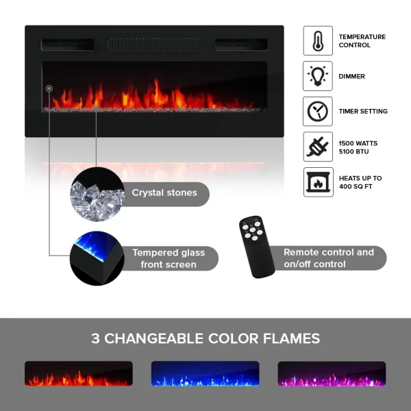 Maze BL-EF Fireplace TV Stand - Image 9