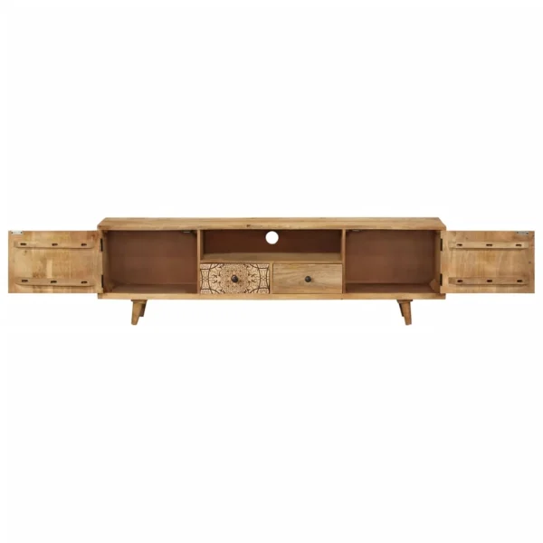Irfora TV Stand 55.1"x11.8"x15.7"Solid Wood Mango - Image 4