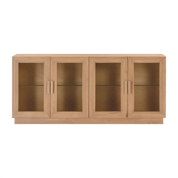 Pemberly Row Modern / Contemporay Natural Finish Media Console - Image 3