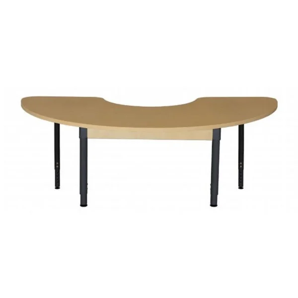 Half Circle High Pressure Laminate Table With Adjustable Legs- 12-17 in.