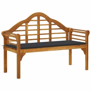OWSOO Garden Queen Bench with Cushion 53.1"Solid Acacia Wood