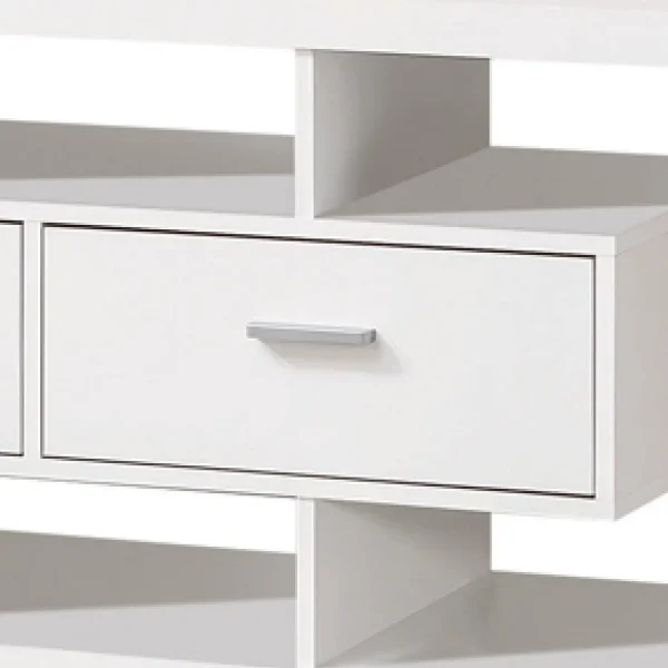 HomeStock's spacious Modern Style Tv Console, White - Image 3