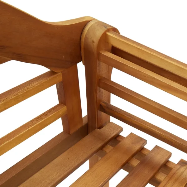 OWSOO Garden Queen Bench with Cushion 53.1"Solid Acacia Wood - Image 5