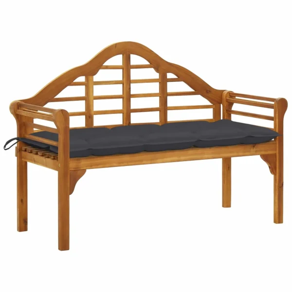 OWSOO Garden Queen Bench with Cushion 53.1"Solid Acacia Wood