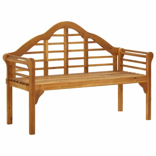 OWSOO Garden Queen Bench with Cushion 53.1"Solid Acacia Wood - Image 2