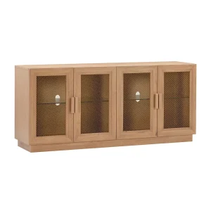 Pemberly Row Modern / Contemporay Natural Finish Media Console
