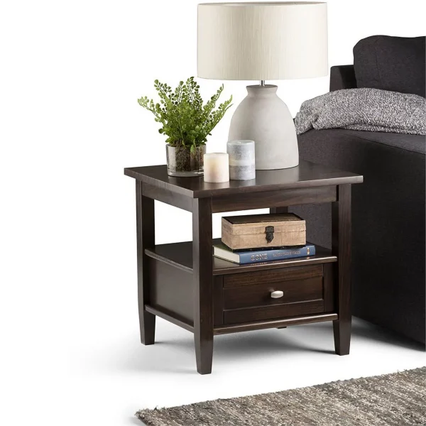 Home Square 2-Piece Set with 72"TV Media Stand and 20"End Side Table - Image 7