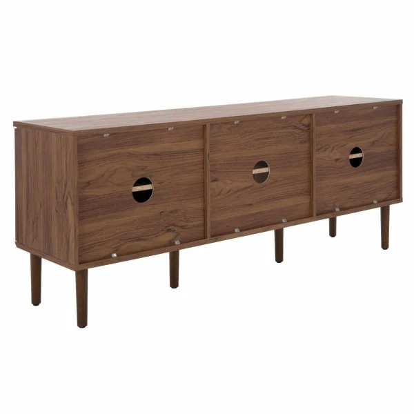 SAFAVIEH Claude Coastal 2 Door 2 Shelf Media Stand, Oak (59 in. W x 15.2 in. D x 23.8 in. H) - Image 10