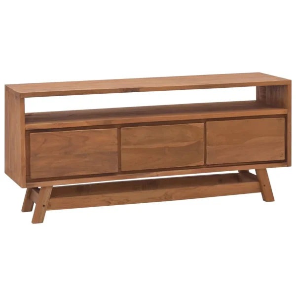 Suzicca TV Cabinet 43.3"x11.8"x19.7"Solid Teak Wood