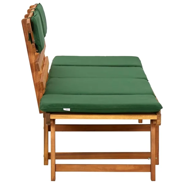 OWSOO Garden Bench with Cushions 2-in-1 74.8"Solid Acacia Wood - Image 6